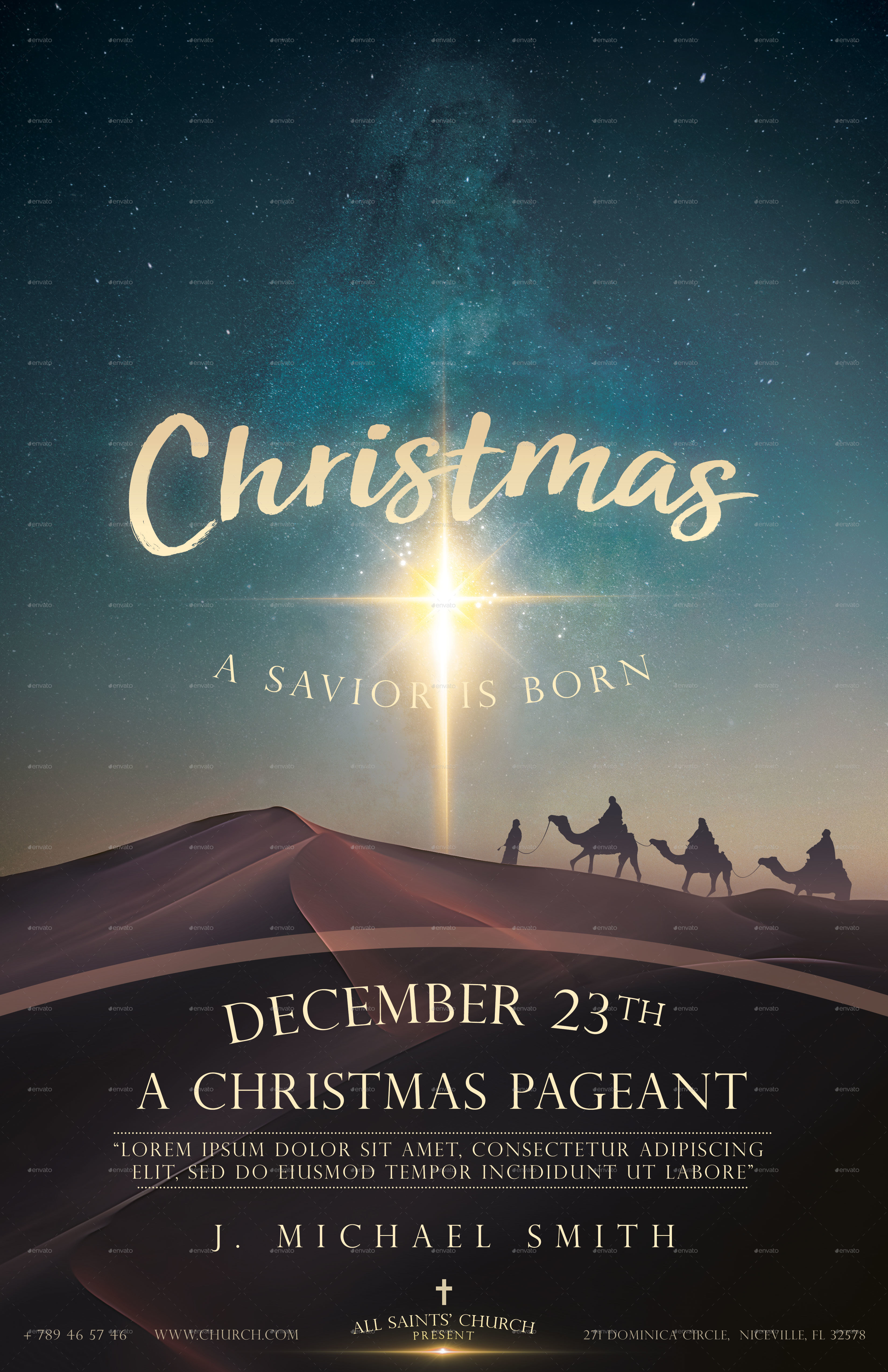 Christmas Church Poster & Flyer, Print Templates GraphicRiver